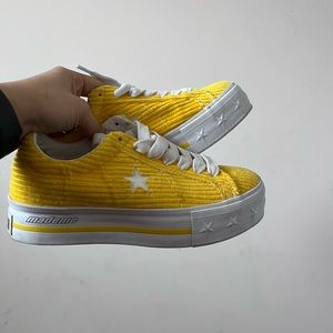 Yellow Corduroy Converse